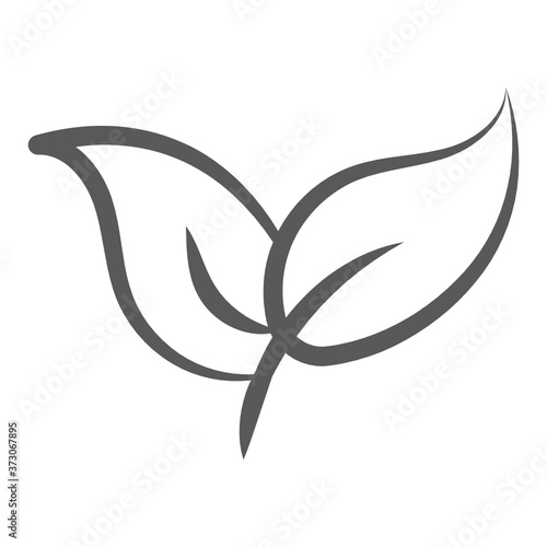 
Eco leaves icon style, plant leaves 
