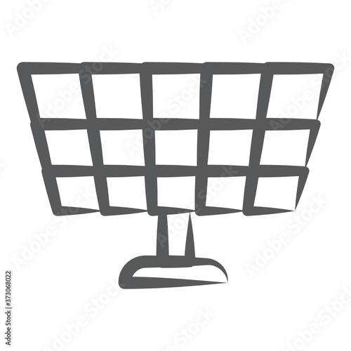
Solar plate icon style, solar power energy resource 
