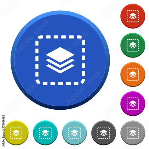Place layer beveled buttons