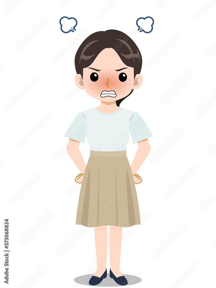 爽やかな服装のスカートの女の子