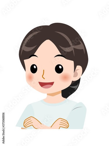 爽やかな服装のスカートの女の子