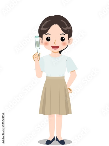 爽やかな服装のスカートの女の子