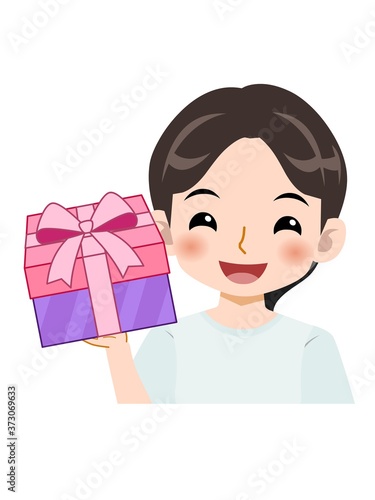 爽やかな服装のスカートの女の子