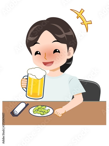 爽やかな服装のスカートの女の子