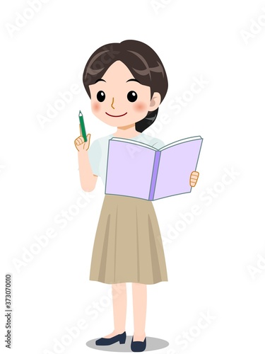 清楚な服装をした若い女性