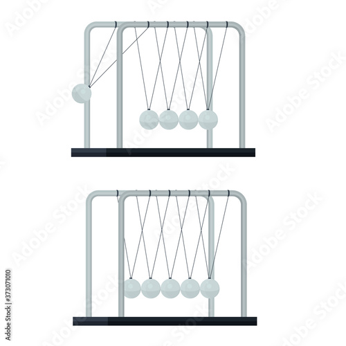 Newton's pendulum. Balance, vector illustration