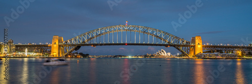 Sydney Opera House and Harbour Bridge during Sunset
