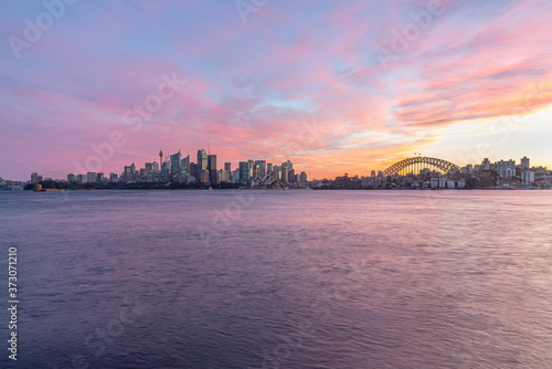 Sunset over Sydney Harbour  © Tom