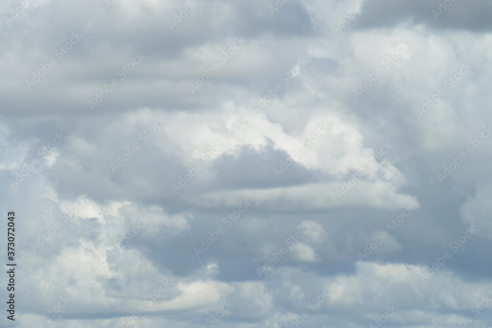 Weisse Wolken, grauer Himmel, Hintergrundbild, Deutschland, Europa