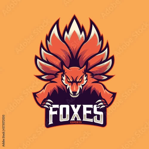 Fox mascot logo design vector with modern illustration concept style for badge, emblem and t shirt printing