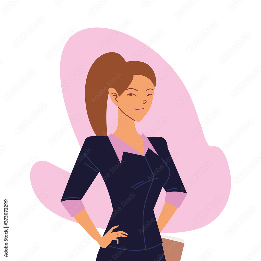 businesswoman cartoon with file vector design businesswoman cartoon with file vector design
