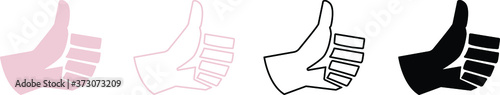 set of icons of thumb up , ok , yes , Like 