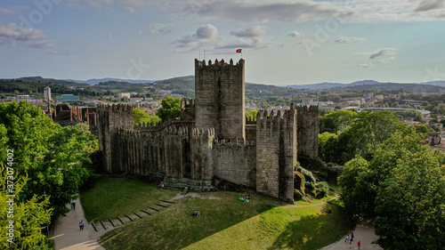 Guimarães castle, country of Portugal. photo