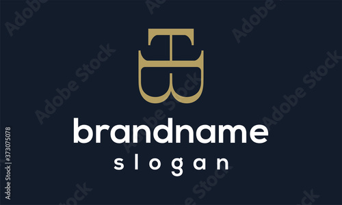 Initial TB logo design vector
