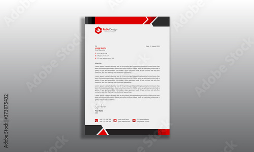 Modern company letterhead, letterhead template Vector


