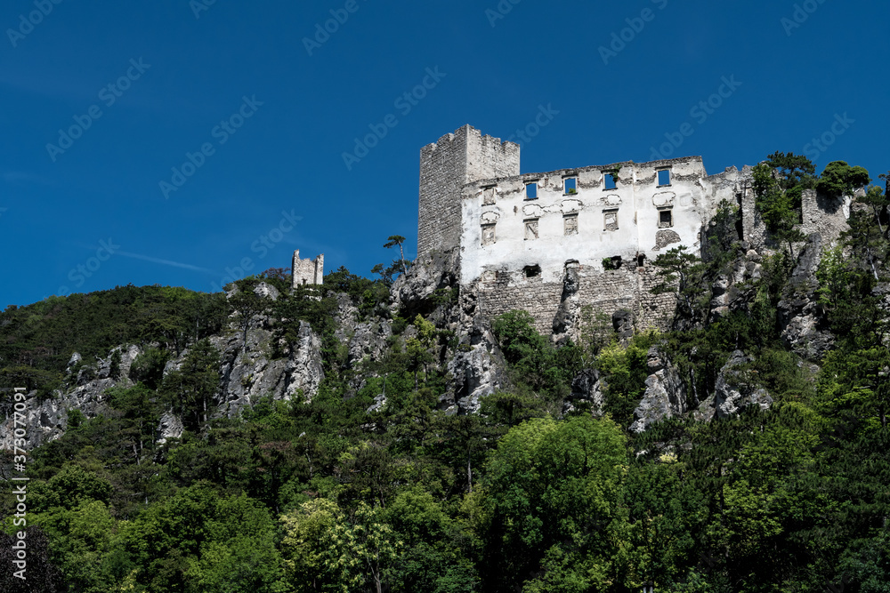 Castle Ruin Burgruine Rauhenstein In The City Of Baden Near Vienna In Austria