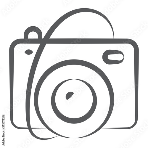 
Camera icon style, electronic photoshoot equipment in editable style 

