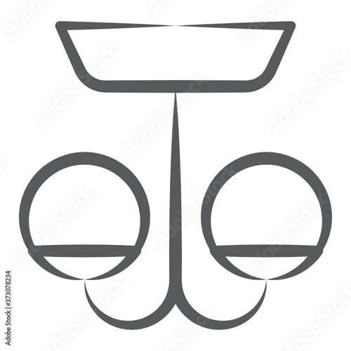 
Doodle design of ceiling light icon, hanging light bulb 
