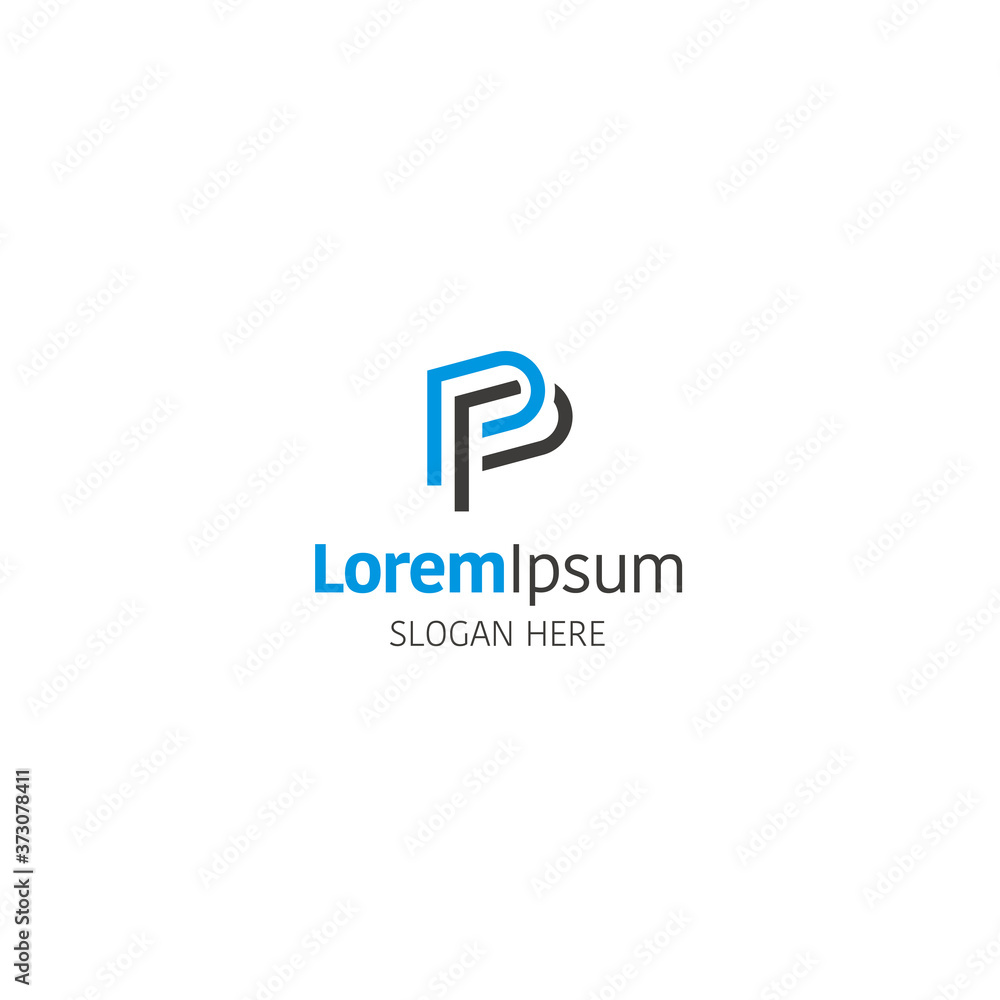 Letter P vector logo design template on white Letter P vector logo design template on white