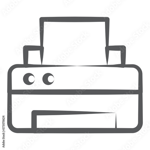  Printer doodle vector design, typographers in editable style 