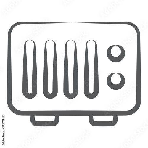 
A widow ac icon design, trendy hand drawn vector style 
