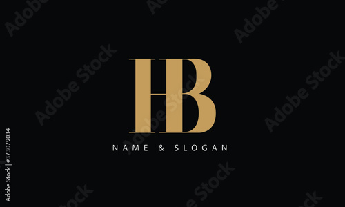 HB, BH, H, B abstract letters logo monogram