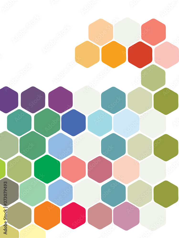 Hexagonal Rainbow background design. digital illustration. Hexagonal Rainbow background design. digital illustration.