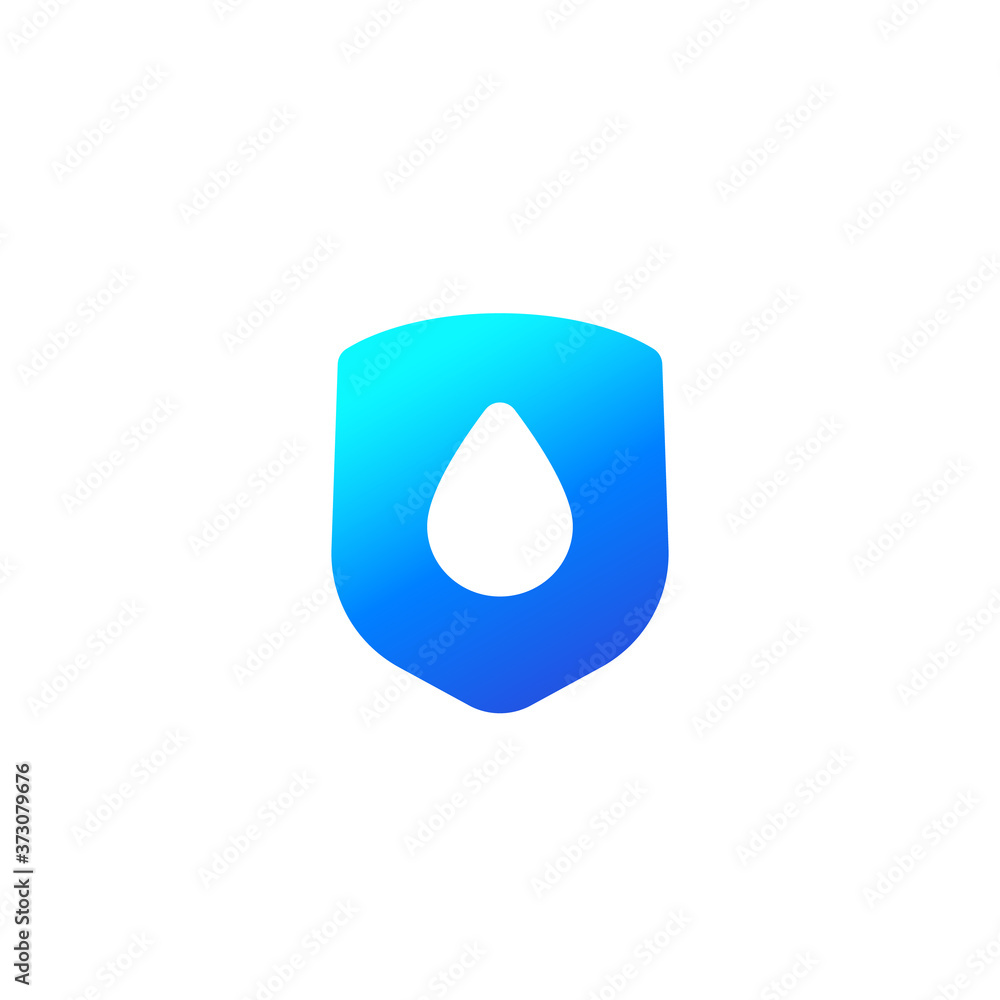 waterproof or water resistant icon on white waterproof or water resistant icon on white