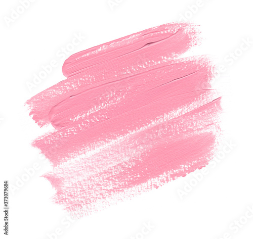 Lipstick smudge design background isolated on white background. Make-up design element. © Lustrator