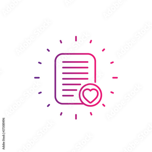Wish list vector line icon