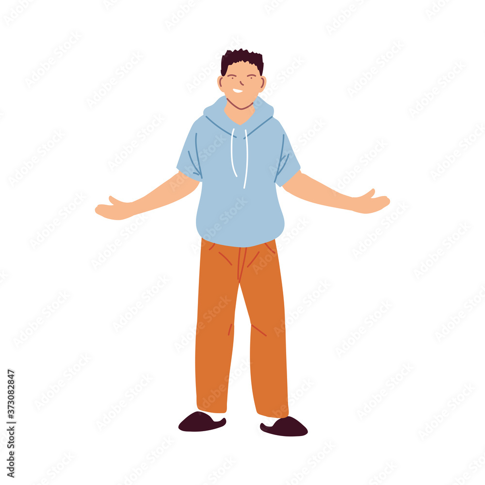man cartoon with pullover vector design man cartoon with pullover vector design
