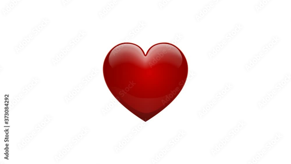 Beating heart, glossy and isolated design.. 2D animation. Loop footage 4k Beating heart, glossy and isolated design.. 2D animation. Loop footage 4k