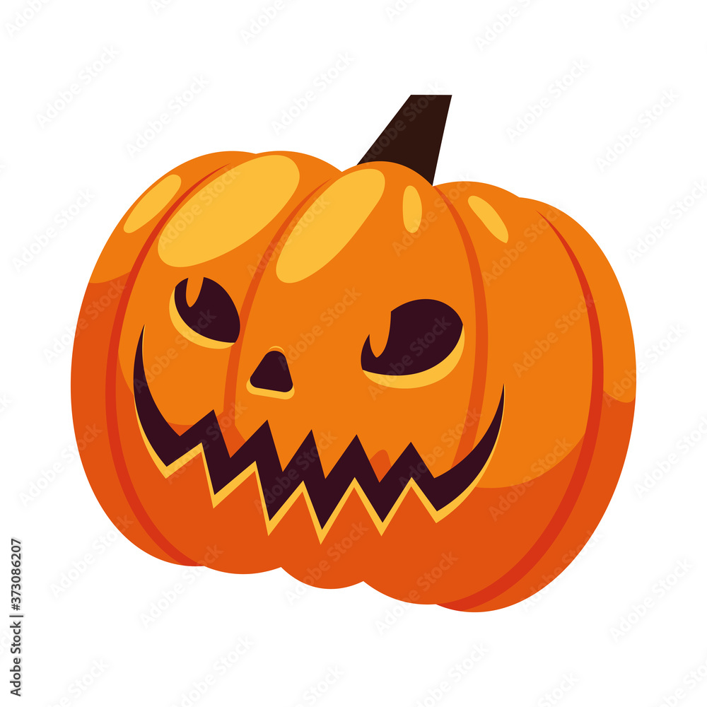 Fototapeta premium Halloween pumpkin cartoon vector design