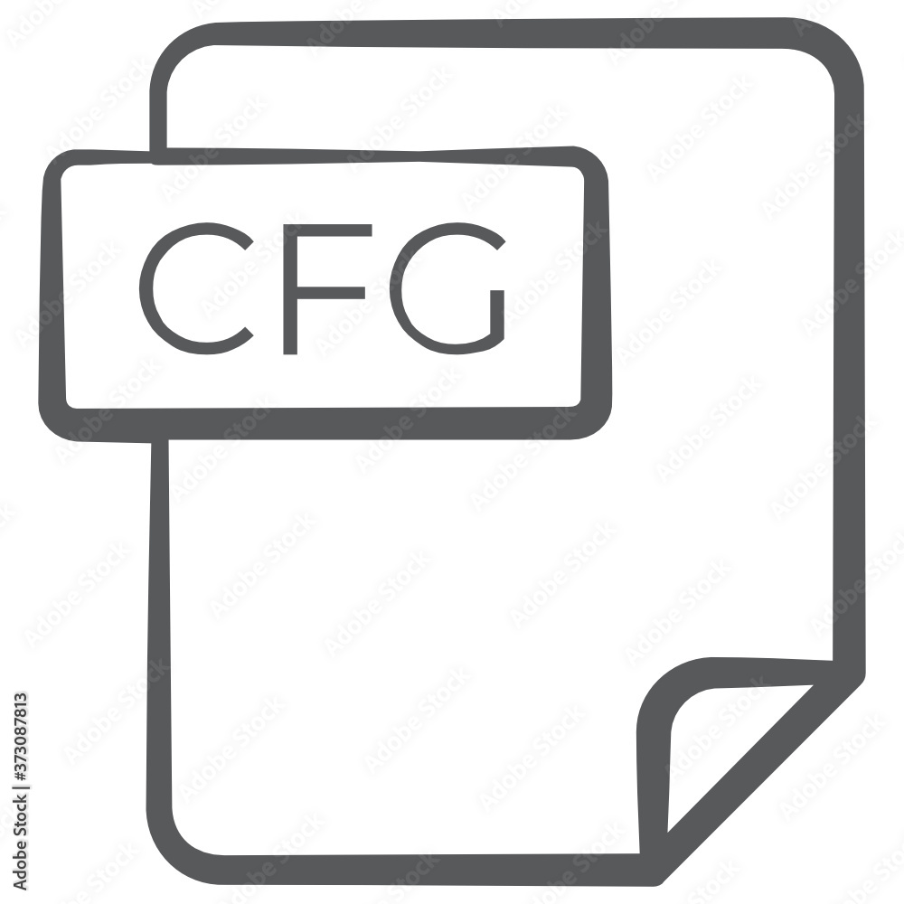 Editable vector design of cfg file icon
Editable vector design of cfg file icon