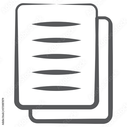 
Text files in a line icon denoting documents 
