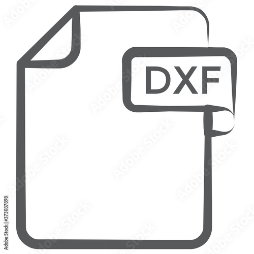 
Dxf file, editable icon of file extension 
