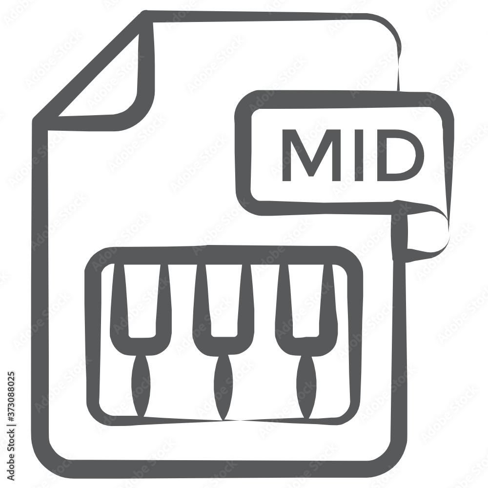 An audio document, mid file icon
An audio document, mid file icon