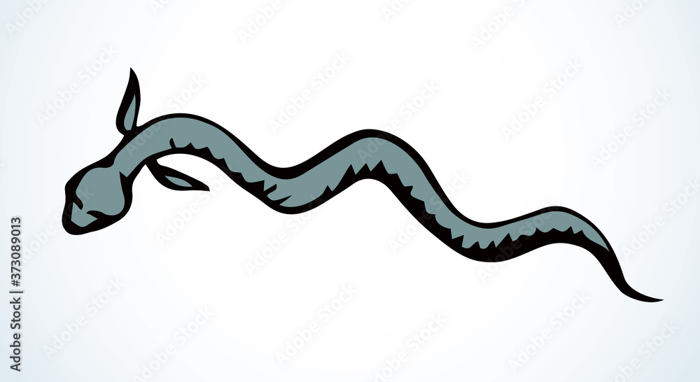 Obraz premium Eel. Vector drawing. Sea fish icon
