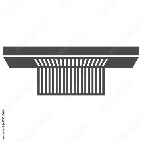 Road drain system icon in flat style.Vector illustration.