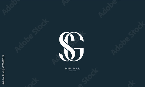 Alphabet letter icon logo SG