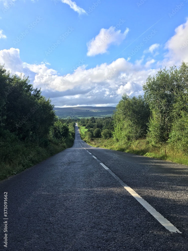 Ballyconnell mountain road, county Cavan. Looking on Thur mountains Ballyconnell mountain road, county Cavan. Looking on Thur mountains
