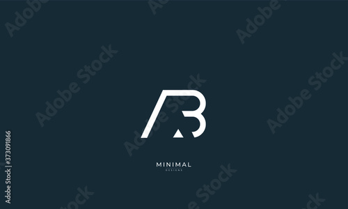 Alphabet letter icon logo  AB