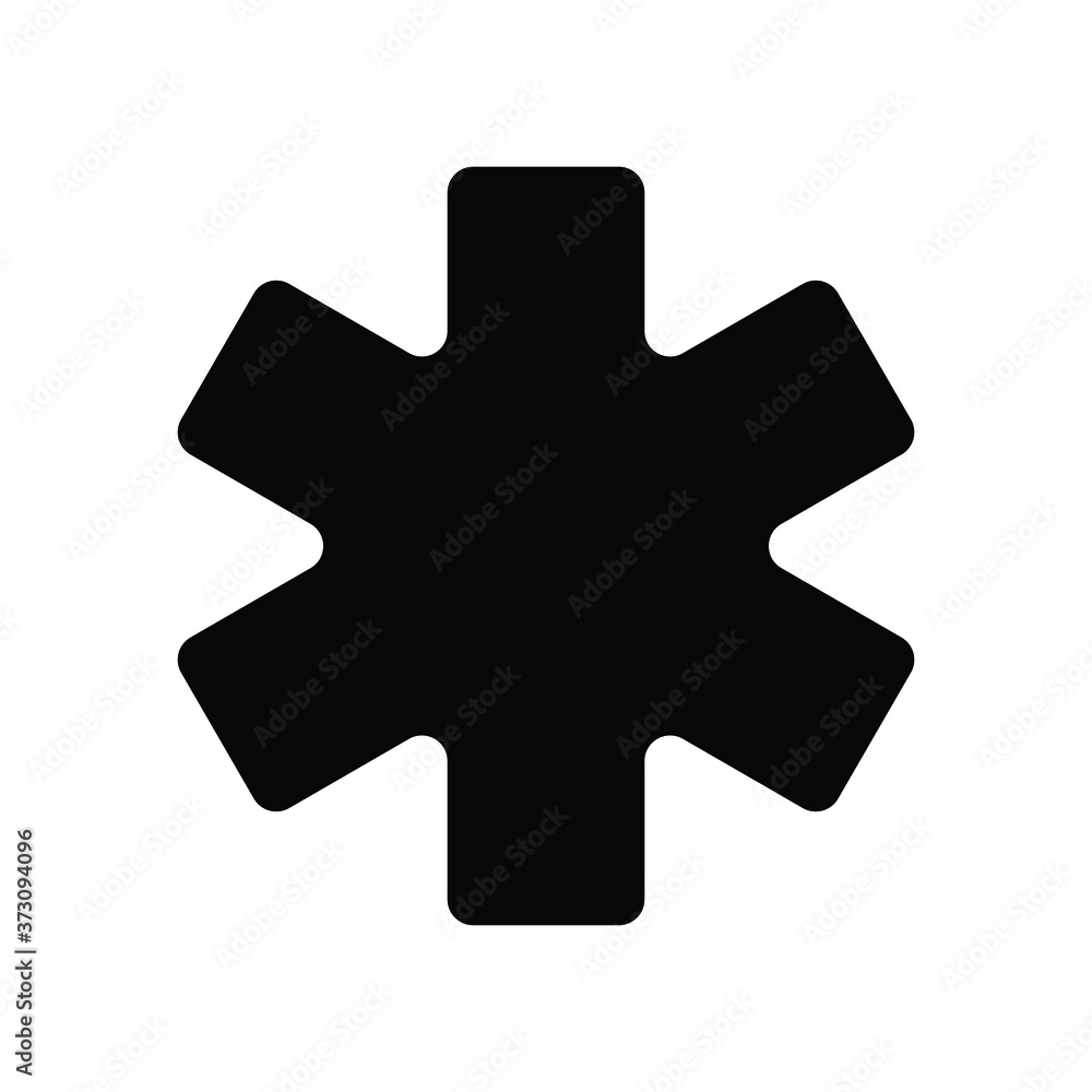 Medical Sign Filled Black and White Line Icon Vector Medical Sign Filled Black and White Line Icon Vector