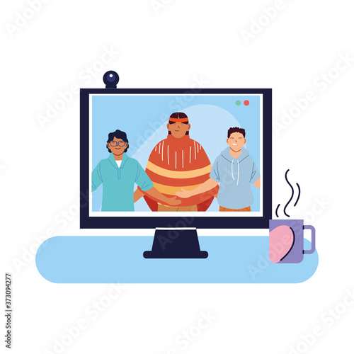 usa indian man and men cartoons in computer vector design