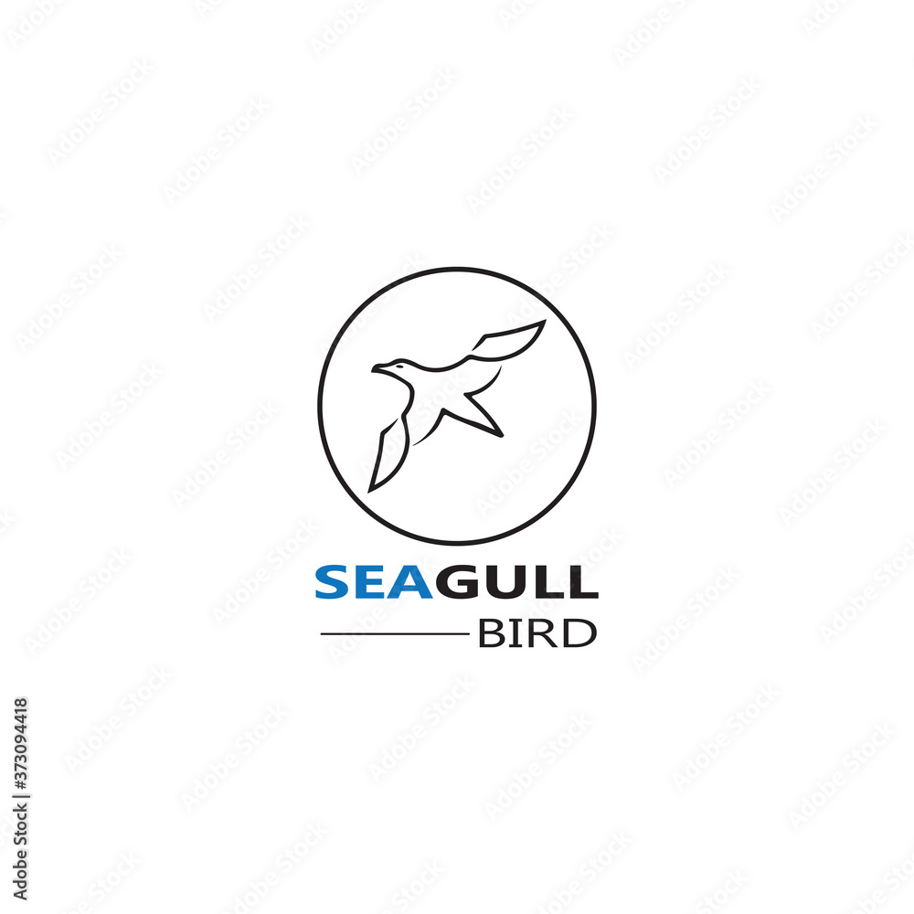 Seagull Bird logo icon vector designs Seagull Bird logo icon vector designs