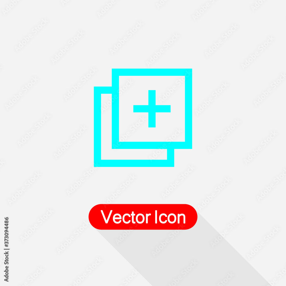 Obraz premium Add Icon, Plus Icon, Camera Focus Icon Vector Illustration Eps10