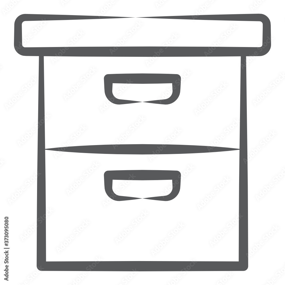 Chest drawers style in modern line vector
Chest drawers style in modern line vector