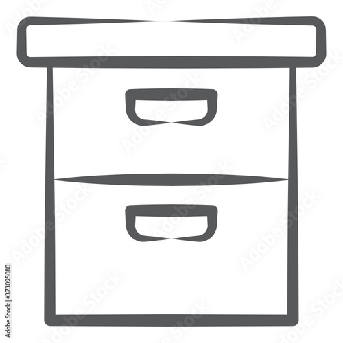

Chest drawers style in modern line vector 
