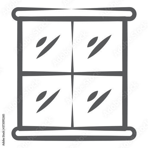 
Glass window icon, sparkling windscreen 
