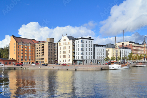 Beautiful quay in Helsinki